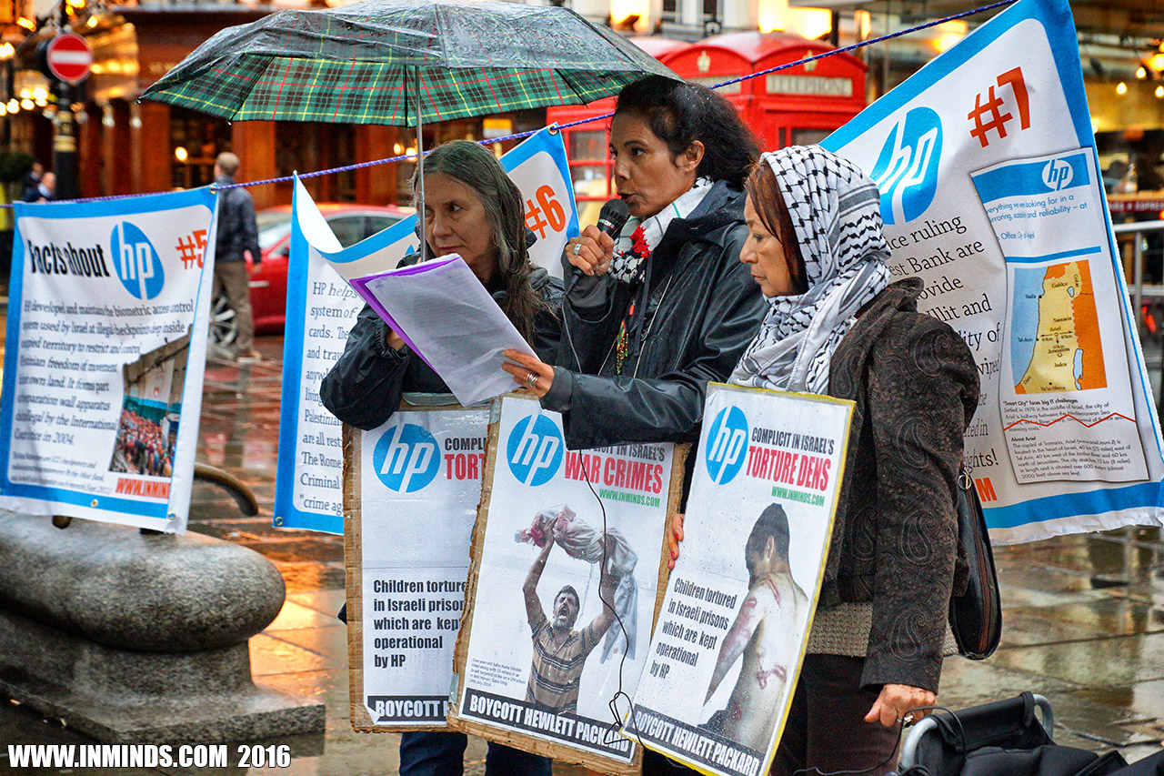 London protest exposes HP's complicity in Israel's war crimes